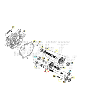 Albero puleggia SYM SYMPHONY ST 125 EU5 JET 14 EVO 125 23411-XR4-000
