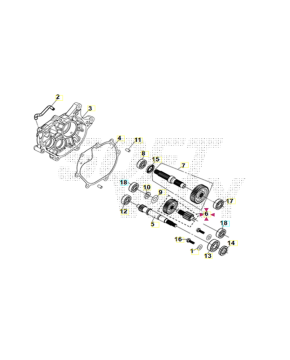 Albero di trasmissione SYM SYMPHONY ST 125 EU5 JET 14 EVO 125 23420-XR4-000