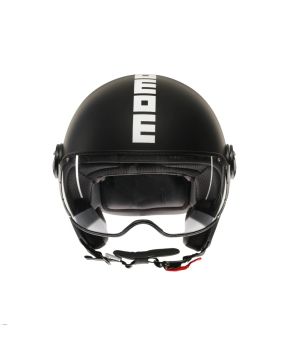 Casco moto jet MOMO DESIGN FGTR CLASSIC E2206 Nero opaco / bianco