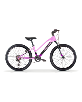 Bici 26 District MTB 18 velocità front rosa opaco per ragazza donna MBM