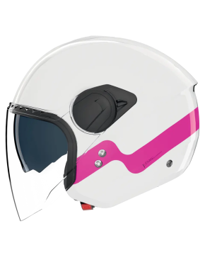 Casco moto scooter Nolan N20-2 VISOR Zefiro 342 Bianco fucsia lucido