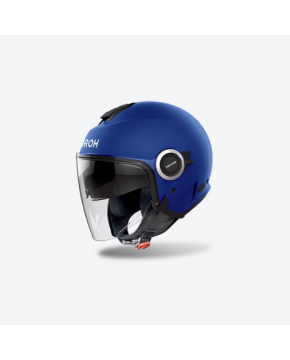 Casco jet Airoh Helyos Color doppia visiera Blu opaco ECE2206