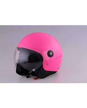 Casco moto scooter Jet rosa lucido JFM 900 E9