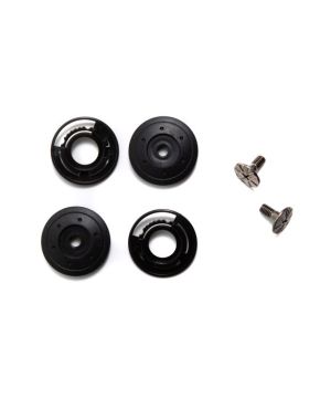 Kit meccanismo placchette nere e viti per visiera casco 900 JFM VI900