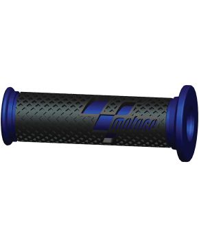 Coppia Manopole sportive moto GP Nero & Blue sinistro 22 mm / destro 25 mm