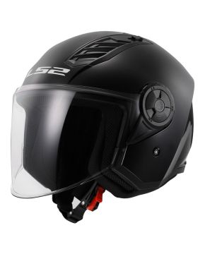 Casco jet con visiera ls2 of616 airflow II nero lucido E2206