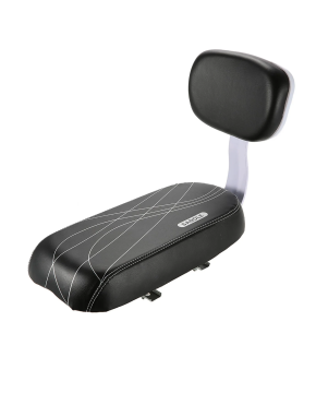 Sedile portabimbo posteriore con cuscino e schienale al portapacchi bici