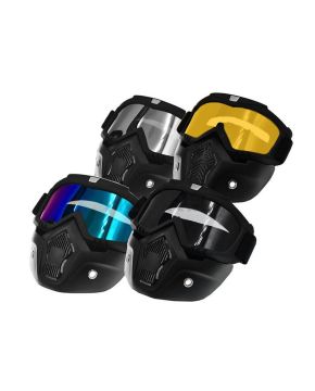 Visiera - Maschera con Occhiali Casco Moto Scooter Cross Sci Quad Paint