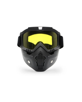 Maschera per casco con occhiali giallo chiaro
