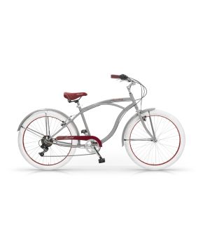 Bici 26 honolulu cruiser 6 velocità uomo grigio