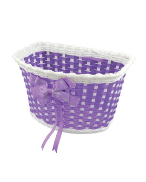 cestino bici bimba in plastica viola