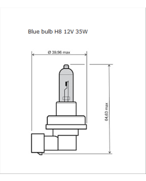 lampada 12 35 h8 blu (effetto xeno)