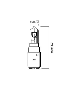 Lampadina blu 12V 35/35W ba20d