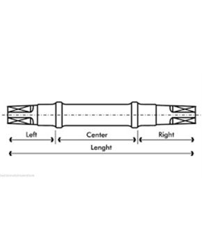 asse movimento mtb con bullone 42-56-42