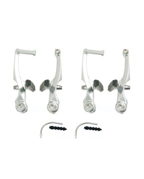 Serie freni V-Brake alluminio silver per bici MTB