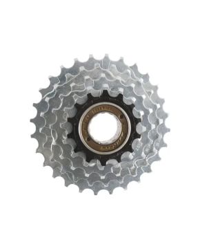 Ruota libera bici 5 velocita' a filetto ingranaggi 14-28t cromata