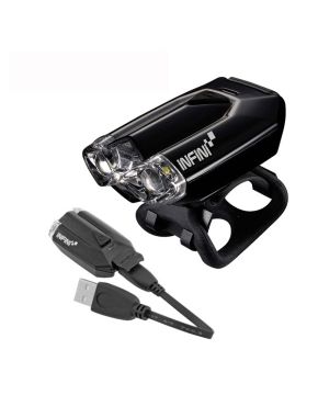 fanale mtb ant. 2 led nero attacco usb