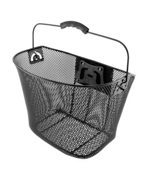 cestino bici in ferro con attacco clip manubrio