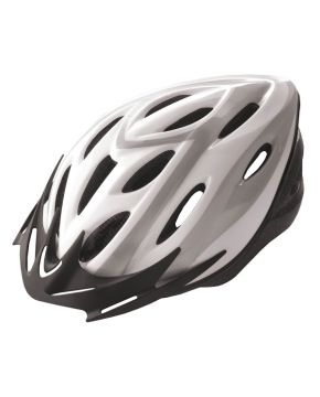 Casco bici adulto bianco silver misura m