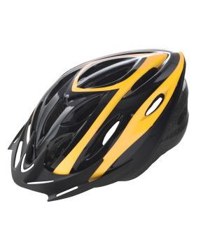 Casco bici adulto nero giallo misura m