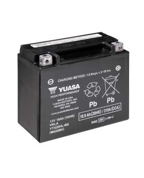 Batteria 12 Volts 18 Ah YTX20HL-BS Yuasa Senza Manutenzione Attivata