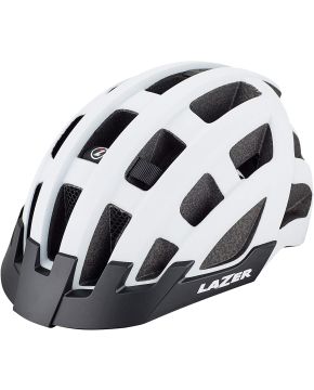 casco bici con luce posteriore compact lazer dlx bianco taglia unica 54-61