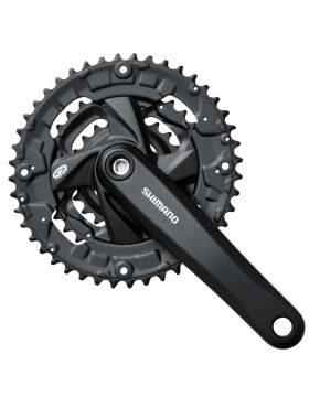 guarnitura mtb 44/32/22 shimano nera alluminio 9 velocità