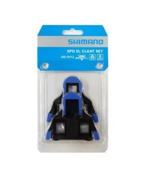 Set di tacchette pedali bici SPD-SL SM-SH12 blu 2a movimento (M5 x 8) Shimano