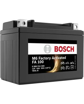 Batteria bosch fa1 000 12v 4ah 50a yb4l-b già attivata scooter quad moto
