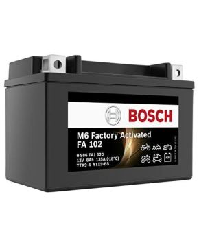 Batteria Moto 12v 8Ah 135A Bosch 0 986 FA1 020 PRONTA ALL'USO YTX9-BS