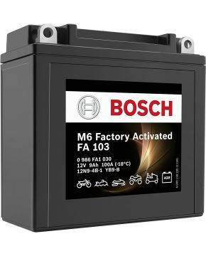 Batteria 12v 9ah 100a m6 fa 103 gel senza manutenzione bosch yb9b yb9-b