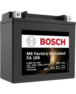 Batteria per Moto 12Ah 200A gel senza manutenzione attivata Bosch YTX14-BS FA 106