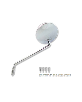 specchio sinistro asta lunga cromato