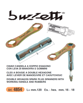 chiave candela moto es.16/18 x 120