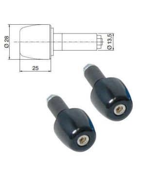 pesi manubrio alluminio nero diametro 13,5