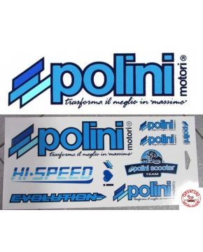 Kit adesivi decalco stickers Polini team 225.020 fondo trasparente