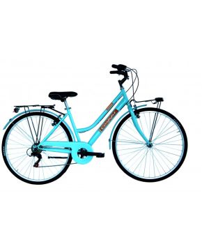 Bici 28 Trekking Sorrento 6 velocità donna azzurra