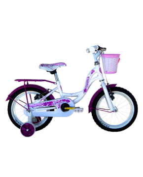 Bici 12 taylor music per bambina bianca con rotelle e cestino coppi