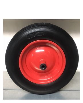 ruota completa 3 50 8 con cerchio rosso (gomma piena) carriola