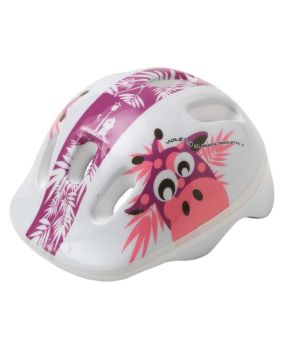 Casco bici bambino bambina con giraffa violetta XS 44/48cm - tema animali