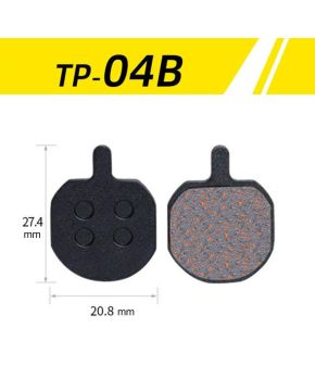 Pastiglie freno per bici MTB semimetalliche tp-04b 27,4 X 20,8