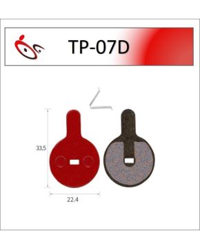 Pastiglie MTB semimetalliche tp-07d 33,5 x 22,4