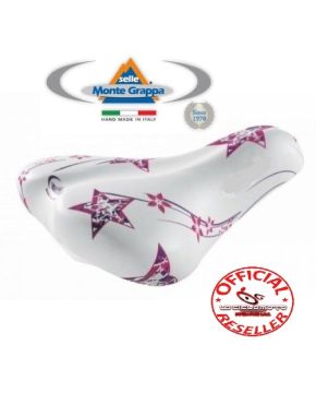 Sella ciclo bici 20 24 bianco rosa Monte Grappa