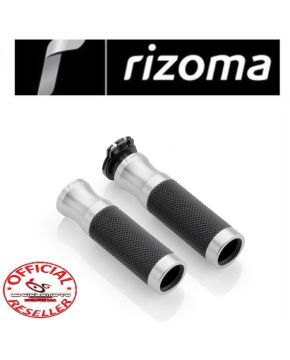 coppia manopole moto rizoma sport line argento