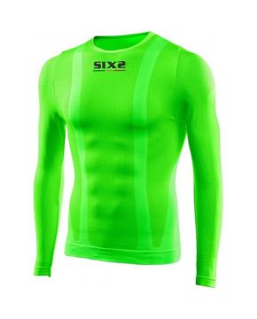 maglia intima girocollo tecnica ts2 sixs carbon underwear verde ciclismo