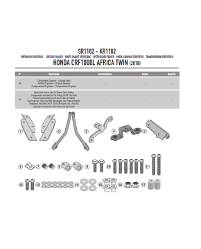Attacco posteriore specifico per bauletto monokey® o MONOLOCK® SR1162