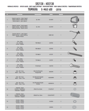 portabauletto staffe supporto baule Givi Yamaha X-Max 400 2018 2019 2020 2021