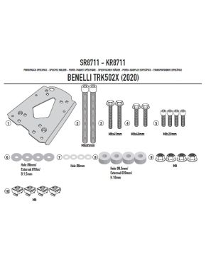 portapacchi benelli trk 502 x sr8711