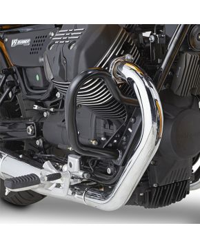 Paramotore tubolare in acciaio di colore nero Moto Guzzi V7 V9 Givi TN8202