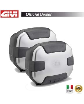 Coppia di valigie 35 lt con finitura in alluminio